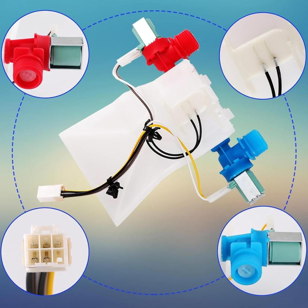 ANXPTIME Easy Installation Hot and Cold Water Inlet Valves for Washer Repair