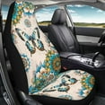 thumbnail image 4 of Jeiento Butterfly Auto Seat Covers for Cars Front Bucket Seats Stretch Car Seat Cover Front Seats Only Vintage Boho Floral Car Bucket Seat Cover Fit for Most Cars SUV Van Interior Accessory, 4 of 6