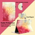 thumbnail image 4 of Allytech Colorful PU Leather Case for iPad Mini 6 (2021), iPad Mini 6th Gen 2021 Case with Pen Holder, Soft TPU Back Shell Anti-Slip Stand Card Slots Magnetic Closure Protective Cover, Red Gold, 4 of 7