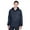 TRUE NAVY, variant on UltraClub 8925 Men's Solid 1/4-Zip Hooded Pullover Pack-Away Coat