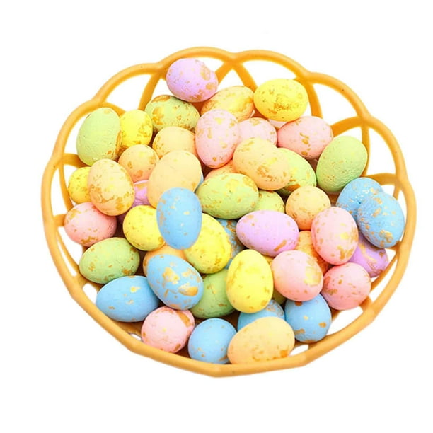 Mini adornos de huevos de Pascua, manualidades para pintar y hacer tú mismo, huevos de Pascua coloridos, arte creativo. 50 huevo