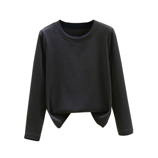 BLVB Women's Thermal Shirts Pullover Long Sleeve Crew Neck Undershirt Tees Tops Warm Workout Winter Base Layer