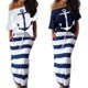 thumbnail image 3 of Conjunto de camiseta y falda de manga corta con estampado de ancla de barco de ocio estilo marino, 3 of 6
