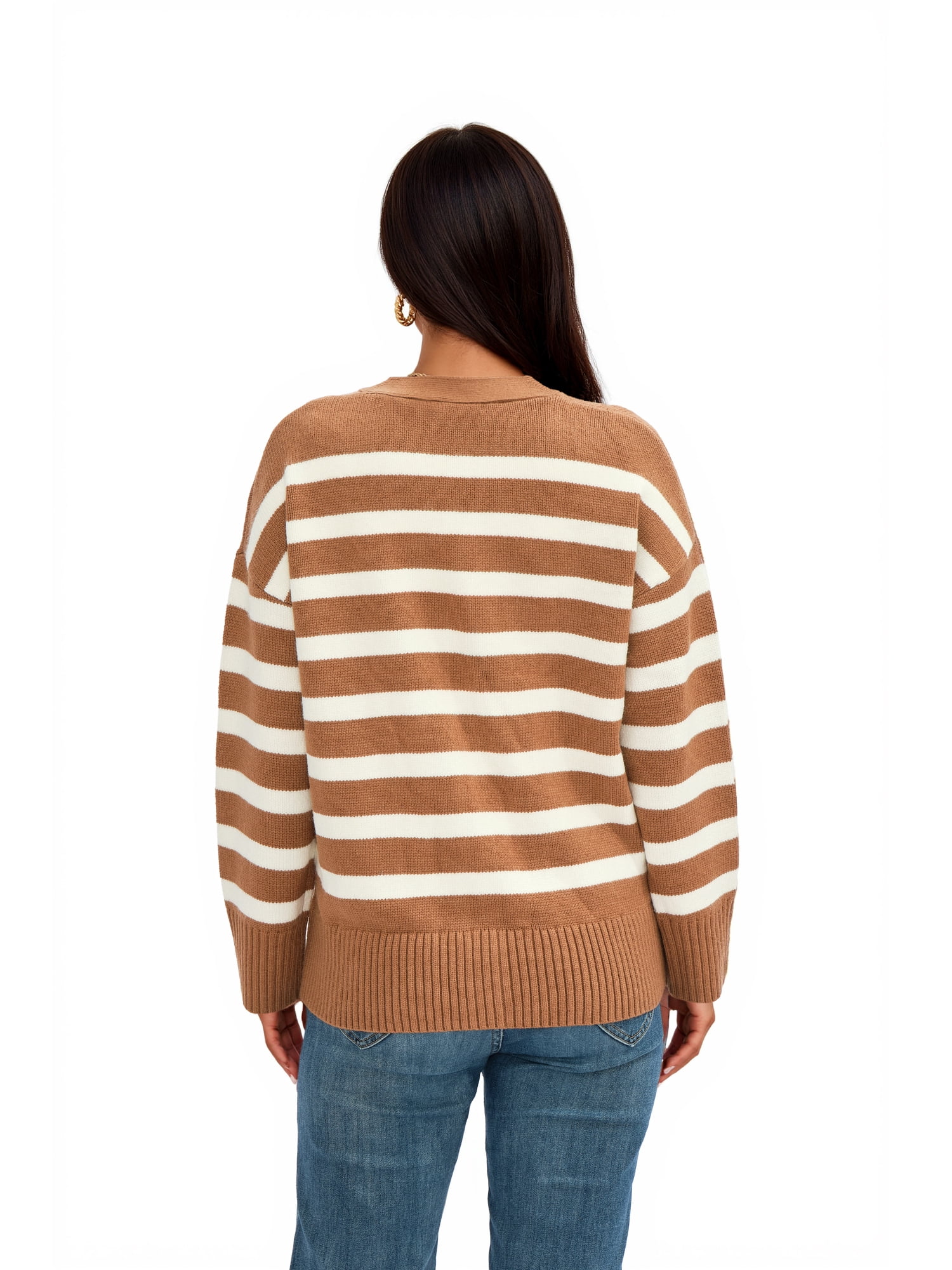 Women’s Pretty Garden COLOR BLOCK CARDIGAN - BUTTON CARDIGAN