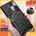 thumbnail image 2 of Redmi Note 12 Pro 5G 4G 5G 4G 11 4G A1 9C 12C 10C Poco X5 X5 5G Protector De Lente De Lujo A Prueba De Golpes Estuche Duro Para Teléfono Con Soporte De Metal, 2 of 4