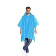 thumbnail image 4 of WWV Waterproof Adult Rain Ponchos Waterproof Thickened Cloak Raincoat Portable Adult Poncho for Outdoor Hiking Cycling Non Disposable Reusable Blue, 4 of 8
