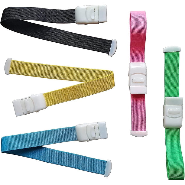 Paquete de 5 torniquetes elásticos de primeros auxilios, hebilla médica de emergencia, banda de liberación rápida, torniquete de sangre hemostático profesional para el hogar, depor