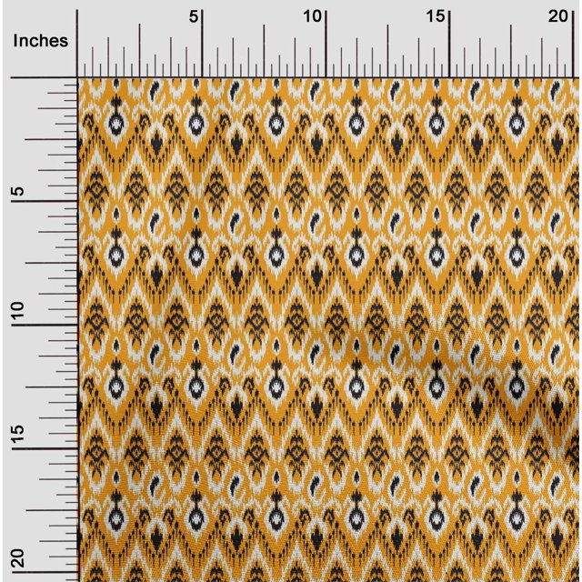 oneOone Georgette Viscose Fabric Paisley & Chevron Ikat Fabric Prints By Yard 42 Inch Wide