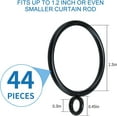 thumbnail image 2 of 44 Pack Curtain Rings with Eyelets, Metal Drapery Ring for Pinch Pleat Curtains, Drape Ring 1.5 Inch I D, Fits Up to 1.2 in Rod (Black), 2 of 7