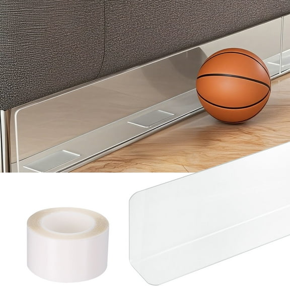 Uxcell 5 Pack Transparent Under Couch Blocker, 16" l 3.1" H Under Bed Blocker, for Prevent Things Pet Going Furniture Couch Bed Bottom