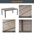 thumbnail image 2 of ACEGOSES 7-Piece Modern Outdoor Dining Furniture Set, Rust and Weather Proof Steel and Textilene Chairs, HIPS Tabletop for Garden, Porch and Patio, Gray, 2 of 6