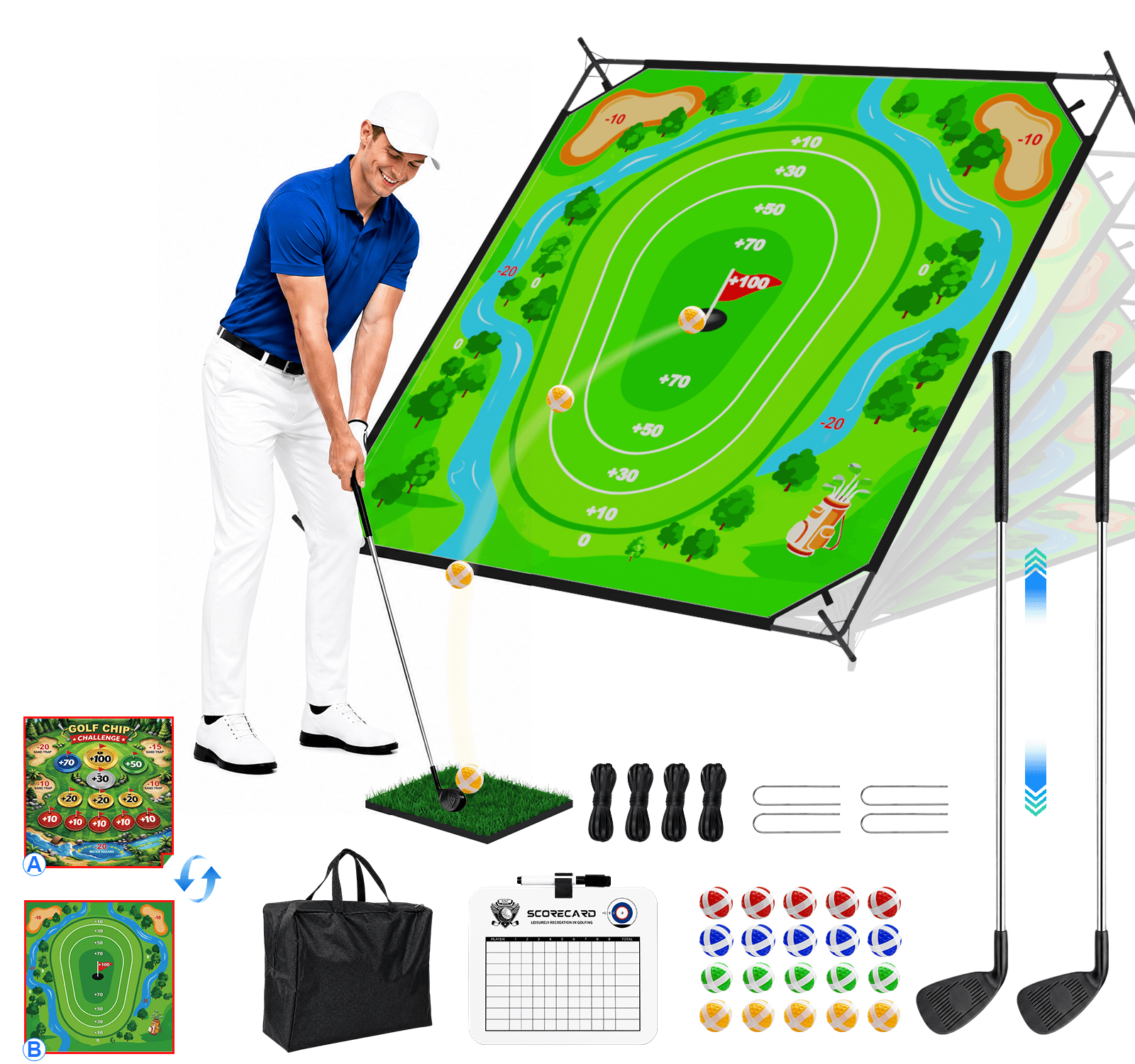Phigolf, Flex Golf Simulator, Indoor Swing Trainer with Motion