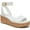 White Leather, variant on Franco Sarto Womens Presley Leather Ankle Strap Wedge Sandals