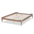 thumbnail image 3 of Allora Mid-Century Wood Platform King Bed in Oak, 3 of 9