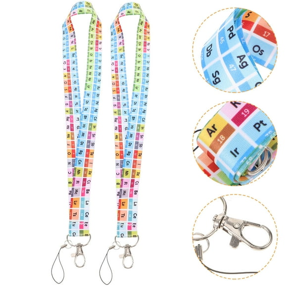 UPOUART 2pcs Lanyards for ID Badges Breakaway ID Card Lanyard with Clip for Key Phone Badge Holder