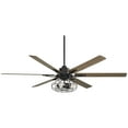 thumbnail image 2 of 72" Casa Vieja Industrial Indoor Ceiling Fan with LED 3-Light Remote Control Matte Black Oak Wood Cage Living Room Kitchen House, 2 of 8