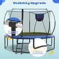 thumbnail image 5 of 12FT Trampoline for Kids with No-gap Design, SHINPT Outdoor Trampoline with Basketball Hoop, 12FT Kids Trampoline with 1200LBS Capacity, Big Trampoline Outdoor for Backyard, Large Trampoline Outdoor, 5 of 8