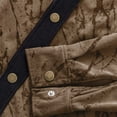 thumbnail image 4 of Betivan Men's Corduroy Top Double Tone Cracked Casual Versatile Shirt Jacket Men's Long Sleeved Lapel Top/shirt Mens Casual Outerwear Warm Fall Winter Clothing, 4 of 6