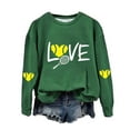 thumbnail image 6 of Baberdicy Sweatshirt for Women, Women's Love Tennis Casual Hoodie Long Sleeve Sweatshirts Soft Printed Shirts Women's Winter Sweatshirt Tops Pullover Sweaters for Women Green, 6 of 6