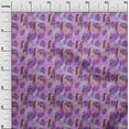 thumbnail image 3 of oneOone Viscose Chiffon Purple Fabric Tropical Leaf Diy Clothing Quilting Fabric Print Fabric By Yard 42 Inch Wide, 3 of 5