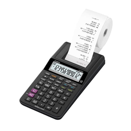 Casio Hr-8rc-bk 150 Steps Check & Correct Printing Calculator With Reprint Feature | 12 Digits Large Display