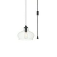 thumbnail image 2 of Living District LDPG2246BK Pendentif Plug-In Noir avec Verre Transparent, 2 of 2