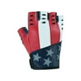 thumbnail image 5 of Renegade Classic Goatskin Leather Motorcycle Gloves for Men Fingerless Biker Gloves with American Flag and Reflective Star Design, 5 of 7