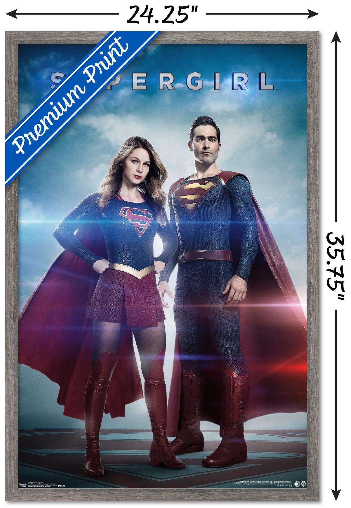 DC Comics TV - Supergirl - Cousins Wall Poster, 22.375" x 34", Framed