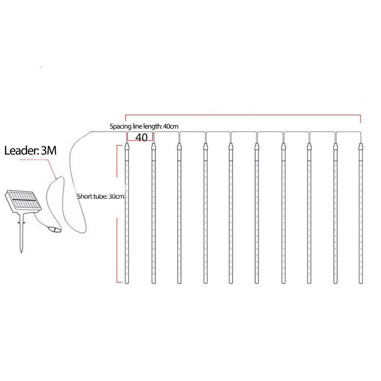 SSZMDLB under $5 4Pcs Solar Lights, Solar Ice Bar Lights, Outdoor Waterproof String Lights for Garden, Yard, Patio, Christmas, Party, 8 Tubes with Colorful LEDs, Easy Installation, Solar Powered