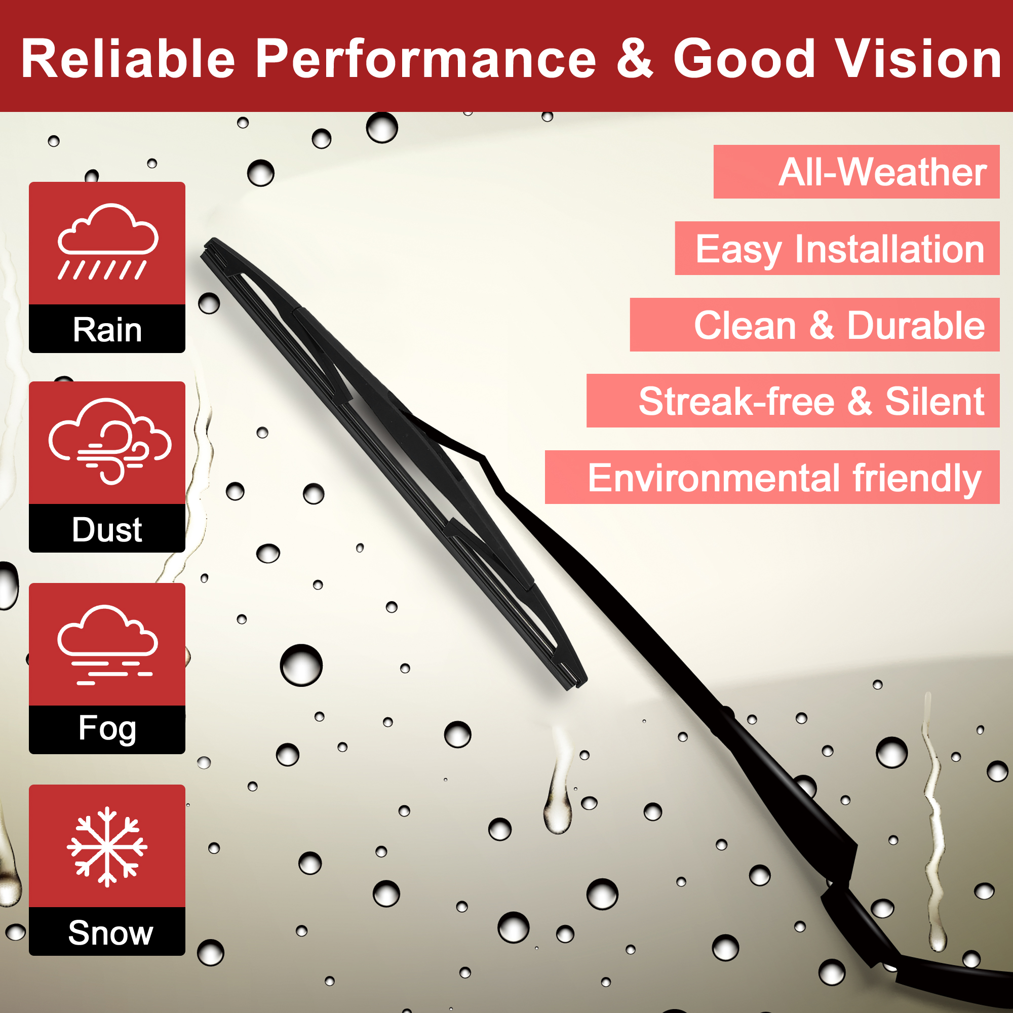 Unique Bargains 3 Pcs 26" 20" 11" Black Front Rear Windshield Wiper Blade Set Fit for BMW X3 with Top-Lock Black