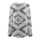 thumbnail image 5 of Moda mujer primavera otoño impreso manga larga cuello en V Casual Tee Tops Pompotops  FGAJ124, 5 of 5