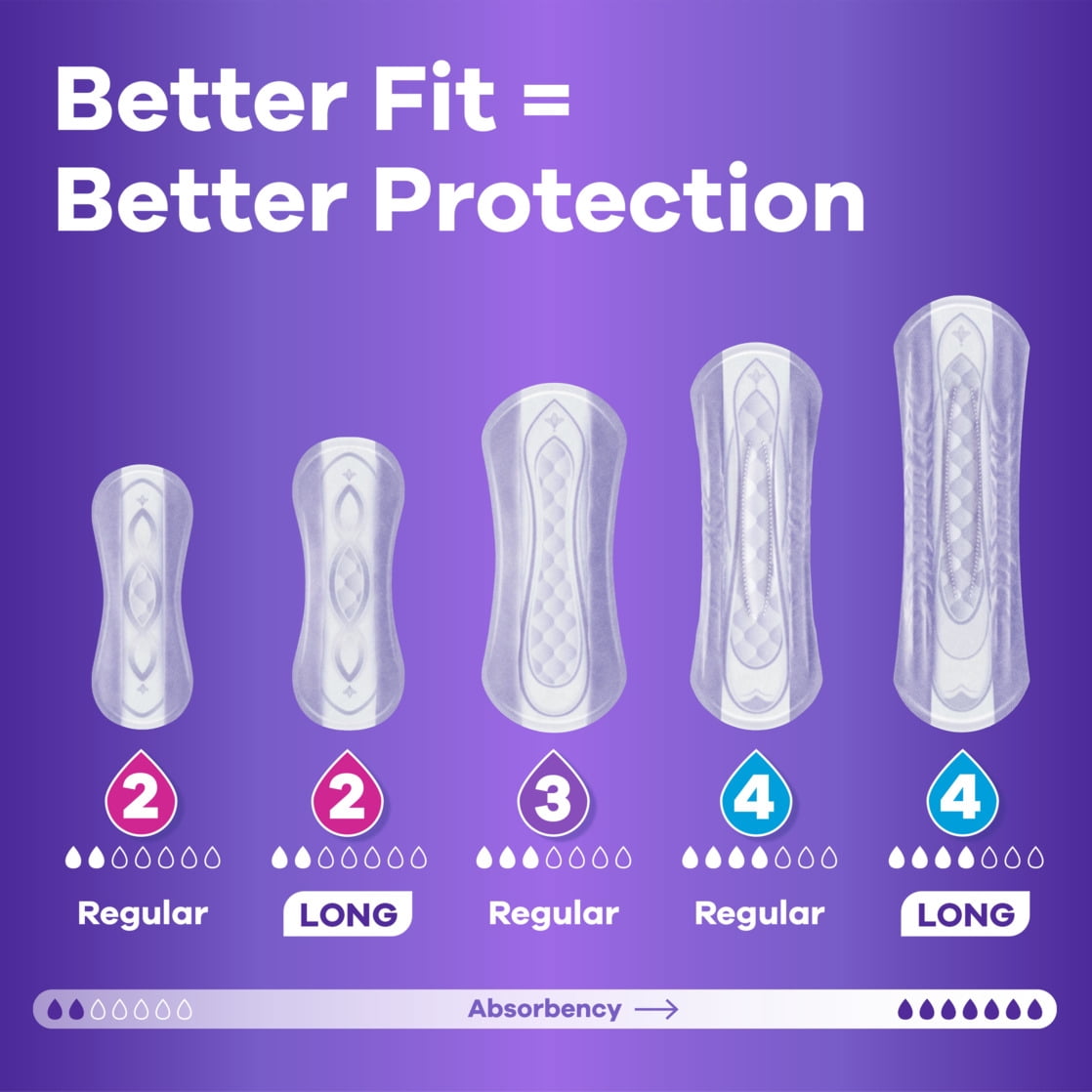 Always Discreet Incontinence Panty Liners, 2, Very Light, 222 count