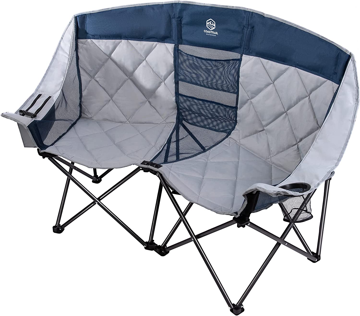 Coastrail Outdoor Folding Two Person Camping Chair Premium Comfortable