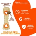 thumbnail image 4 of Nylabone Power Chew Knuckle Bone Pop-In Dog Treat Toy, Dog Toy, Chicken Flavor, Large, 4 of 13