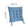 thumbnail image 3 of Cinvoph 16"x16" Velvet Deck Chair Cushions with Ties Warm Washable Kitchen Seat Pads, Soft Comfortable Chair Cushion for Dining Room Home, Durable Seat Pad for Daily Sitting, Blue, 3 of 6