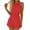 Red, variant on Rompers for Women Casual Adjustable Tie Knot Halter Neck Backless Summer Trendy Solid Color Beach Dressy Short Romper Dresses with Pockets Red S