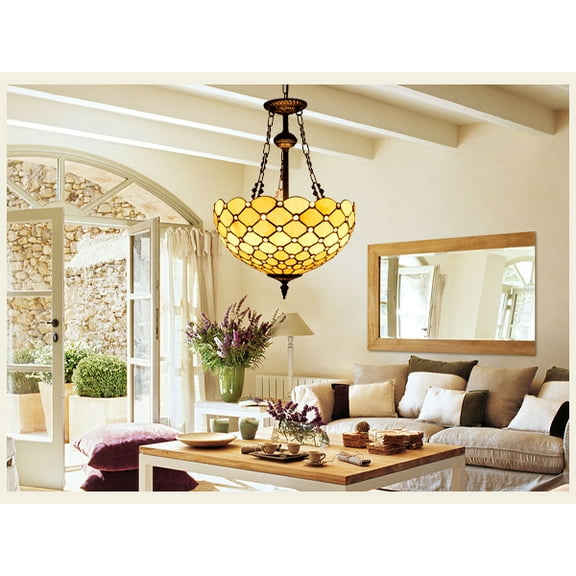 40" Nordic-Style Pendant Light - Tri-Colored Geometric Chandelier for Dining Room & Living Room, 3×E27 Bulb Base with Adjustable Chains, Matte Black Ceiling Mount