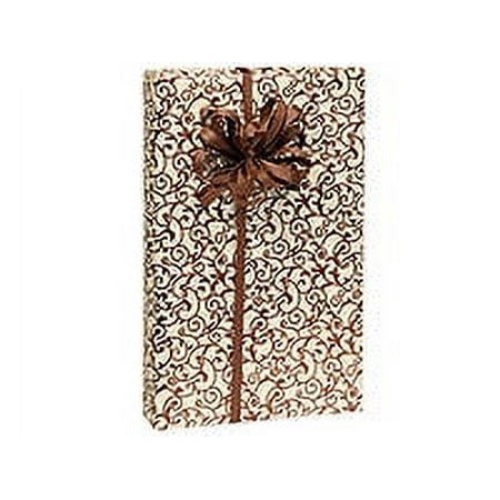 Chocolate Scroll Birthday / Special Occasion Gift Wrap Wrapping Paper-16ft