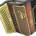 thumbnail image 2 of Alacran Accordion 34 Button 12 Bass Two Tone FBE/EAD Brown Wood Stain, 2 of 5