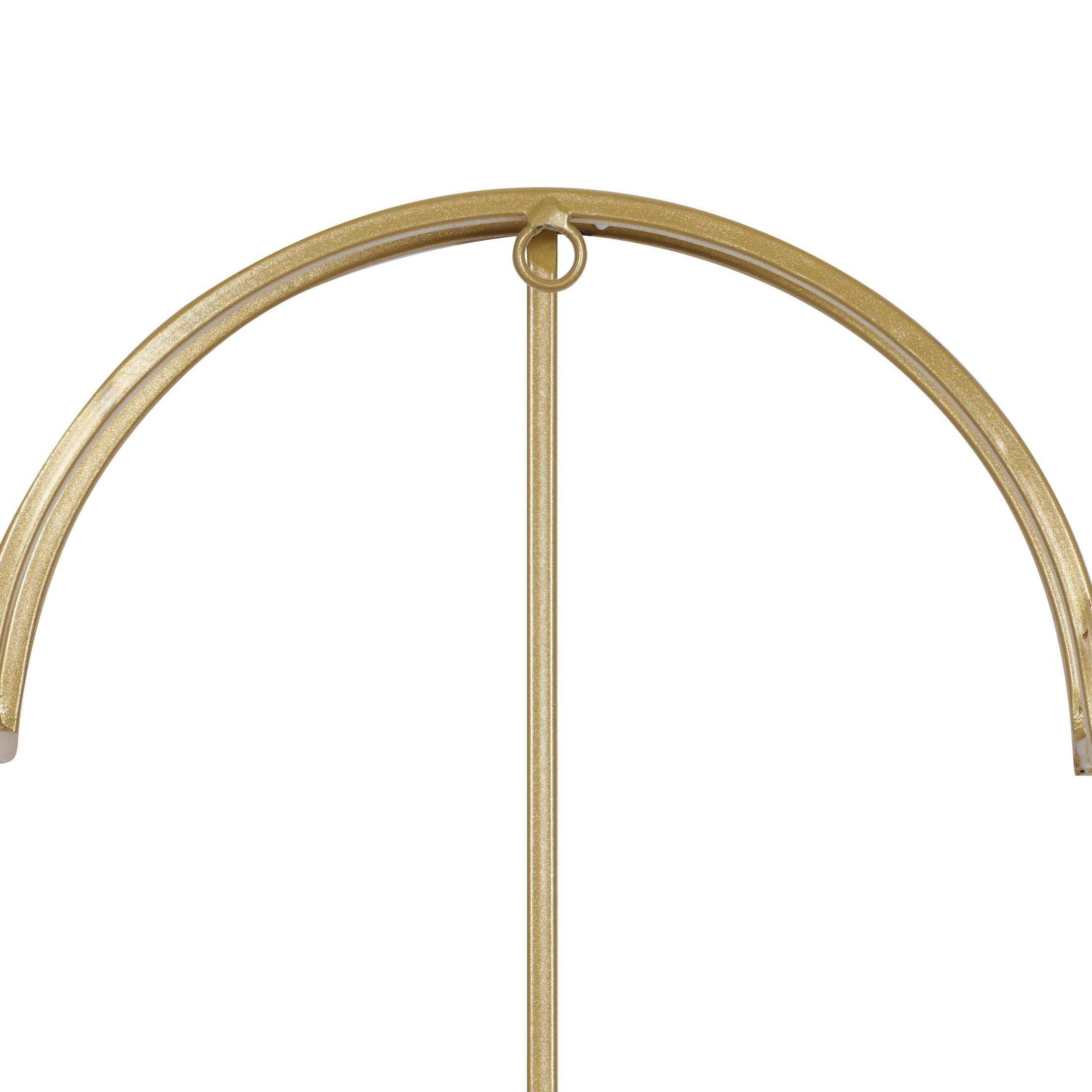CosmoLiving by Cosmopolitan 24" x 24" Gold Metal Open Frame Quatrefoil Wall Clock