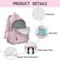 thumbnail image 4 of Pink Unicorns Backpack for School,Schoolbag with Adjustable Shoulder Straps & Padded Back,13.4"x11"x4.7", 4 of 6