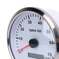 thumbnail image 2 of BIMZUC 110mm 4-3/8in Universal Tachometer Gauge 7000 RPM with Hour Meter & 7 Color Backlight, Marine Boat RPM Gauge for Car Yacht RV Truck, 9-32V DC, White Dial Silver Bezel, 2 of 9