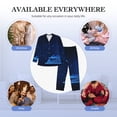thumbnail image 7 of KLL Futuristic Book Knowledge Sleepwear Mens Flannel Pajamas,Long Cotton Pj Set, 7 of 7