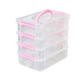 thumbnail image 2 of Fufafayo Stackable Desktop Storage Box, 4 Tier Plastic Organizer for Stationery Office Home, Multilayer Desktop Organizer for Cosmetics Small Items, Desktop Storage Box for Office Desk, 2 of 6