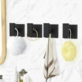 thumbnail image 4 of 4-Pack Bathroom Hooks Hand Towel Holder Matte Black Wall Hooks for Livingroom Bedroom Kitchen Hook Hanger (Square), 4 of 5