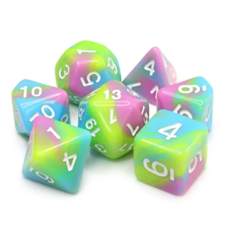 Ebon Twilight Dice Set For DnD RPG - Polyhedral Dice For Dungeons & Dragons, Pathfinder D20