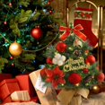 thumbnail image 3 of Flocked Mini Holiday Desktop Ornament Seasonal Tabletop Festive Home Decoration for Christmas Tree Display, 3 of 5