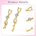 thumbnail image 4 of Necklace Bracelet Extenders, 3Pcs White Gold/Gold/Rose Gold Plated Crystal Rhinestone Clasp Set for Women, 4 of 6