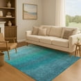 thumbnail image 7 of Addison Rugs Mayfield Premium Machine Washable Transitional Ombre Teal Rectangle Rug, 10' x 14', 7 of 7