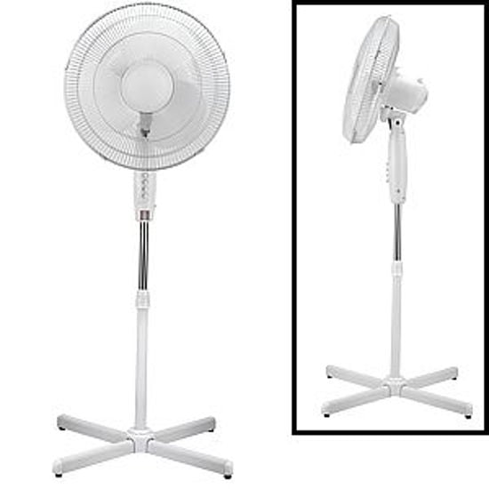 Ventilateur de table/bureau oscillant à tête inclinable For Living, 3  vitesses, blanc, 12 po